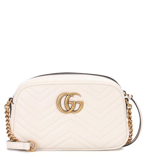 gucci marmont 2.0 leather crossbody bag white|gg marmont large shoulder bag.